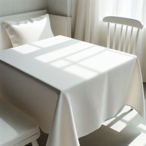 Hvid stofdug 140x180